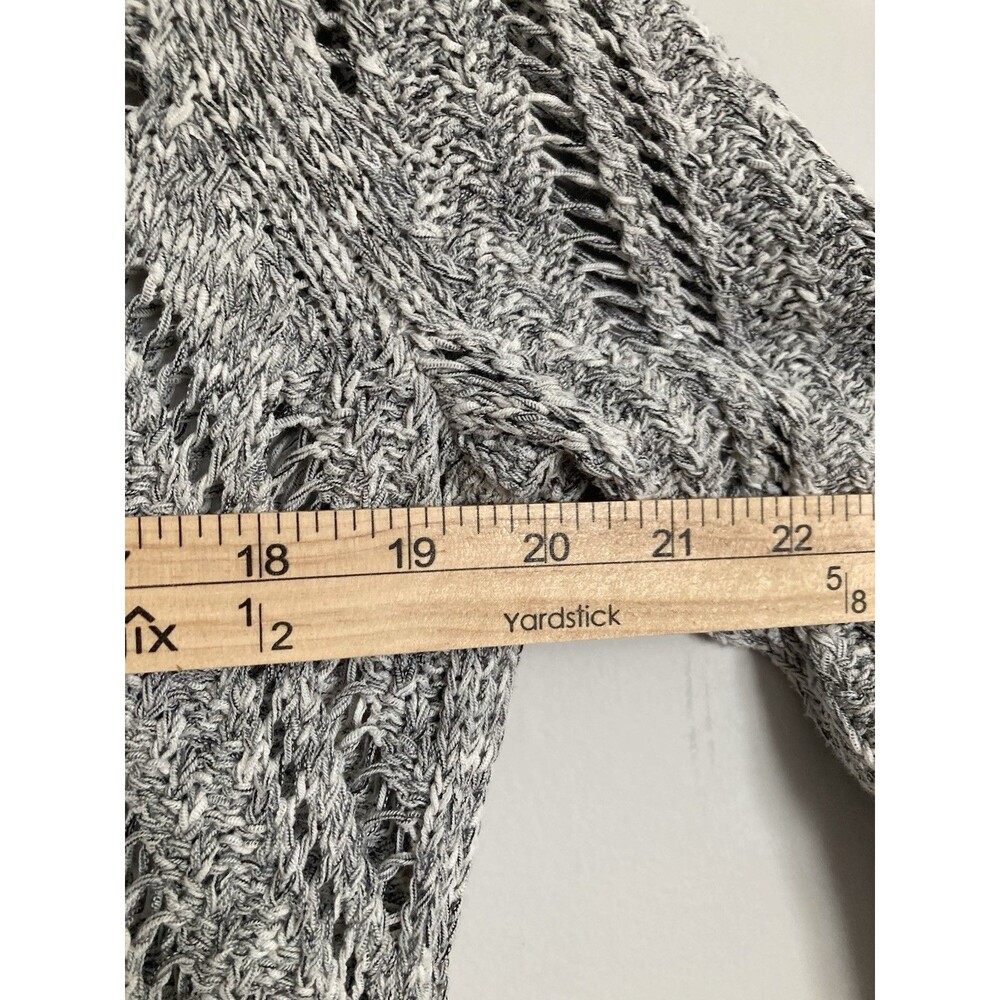 LOFT Ann Taylor Bundle of Tops LARGE Velour Cowl Neck & Open Knit Sweater Gray - Picture 16 of 16